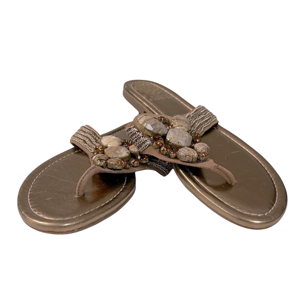 VINCE CAMUTO Sandals Malloy Gem Detail Cape Strap Thongs 9.5 - Picture 3 of 8